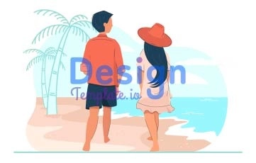 Valentine Lover Beach Animation Scene