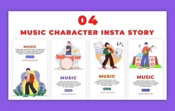 Music Character Instagram Story Premiere Pro Template