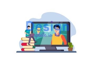 Online Course Learning Animation Scene