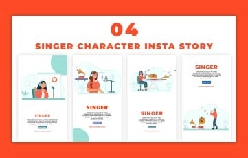 Singer Character Instagram Story Premiere Pro Template