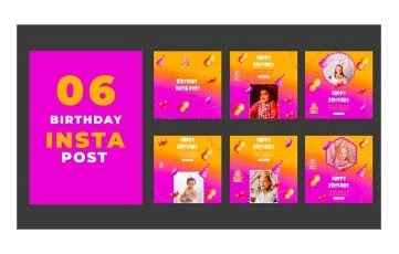 Birthday Instagram Post After Effects Template