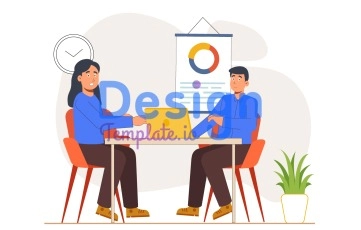 Best 2D Business Meeting Animation Scene