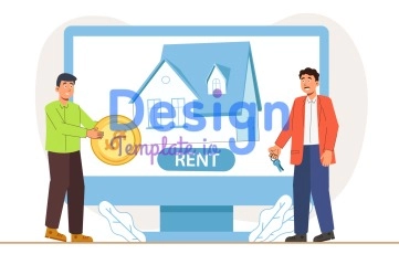 2D Property Renting Animation Scene