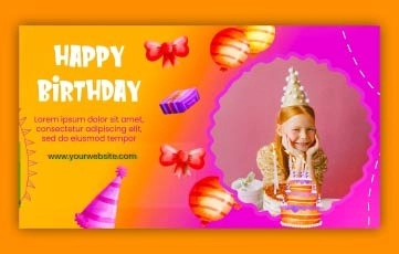 Gradient Birthday Slideshow After Effects Template