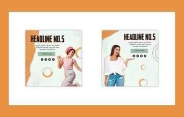 New Retro Theme Fashion Paper Instagram Post After Effects Template