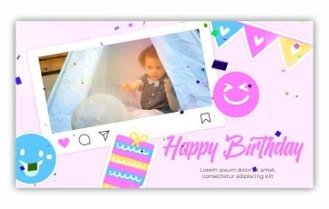 Kids Birthday Slideshow After Effects Template
