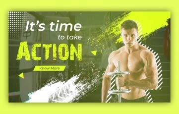 Gym Fitness Body Building Slideshow After Effects Template