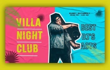 Club Poster Slideshow After Effects Template