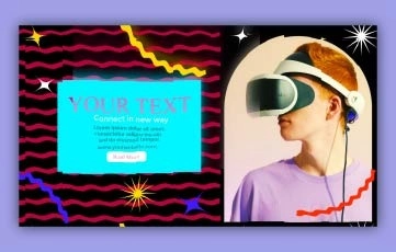 Vibrant Space Metaverse After Effects Slideshow Template