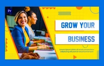 Grow Your Business Strategy Premiere Pro Slideshow
