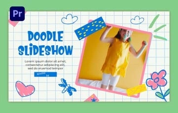 Doodle Element Slideshow Premiere Pro Templates