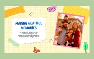 Cute Family Doodle Collage Intro After Effects Template