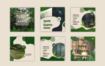 Go Green Environment Instagram Post After Effects Template