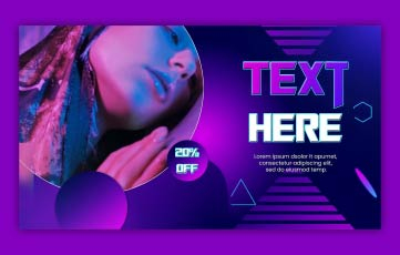 New Cyber Sale Neon Slideshow After Effects Template