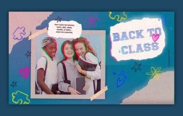 Back To School Funky Slideshow After Effects Templates