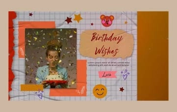 Scrap Book birthday Slideshow After Effects Templates