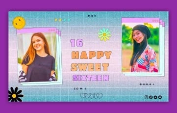 Gradient Sweet 16 Intro After Effects Template