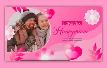 Gradient Honeymoon Intro After Effects Template