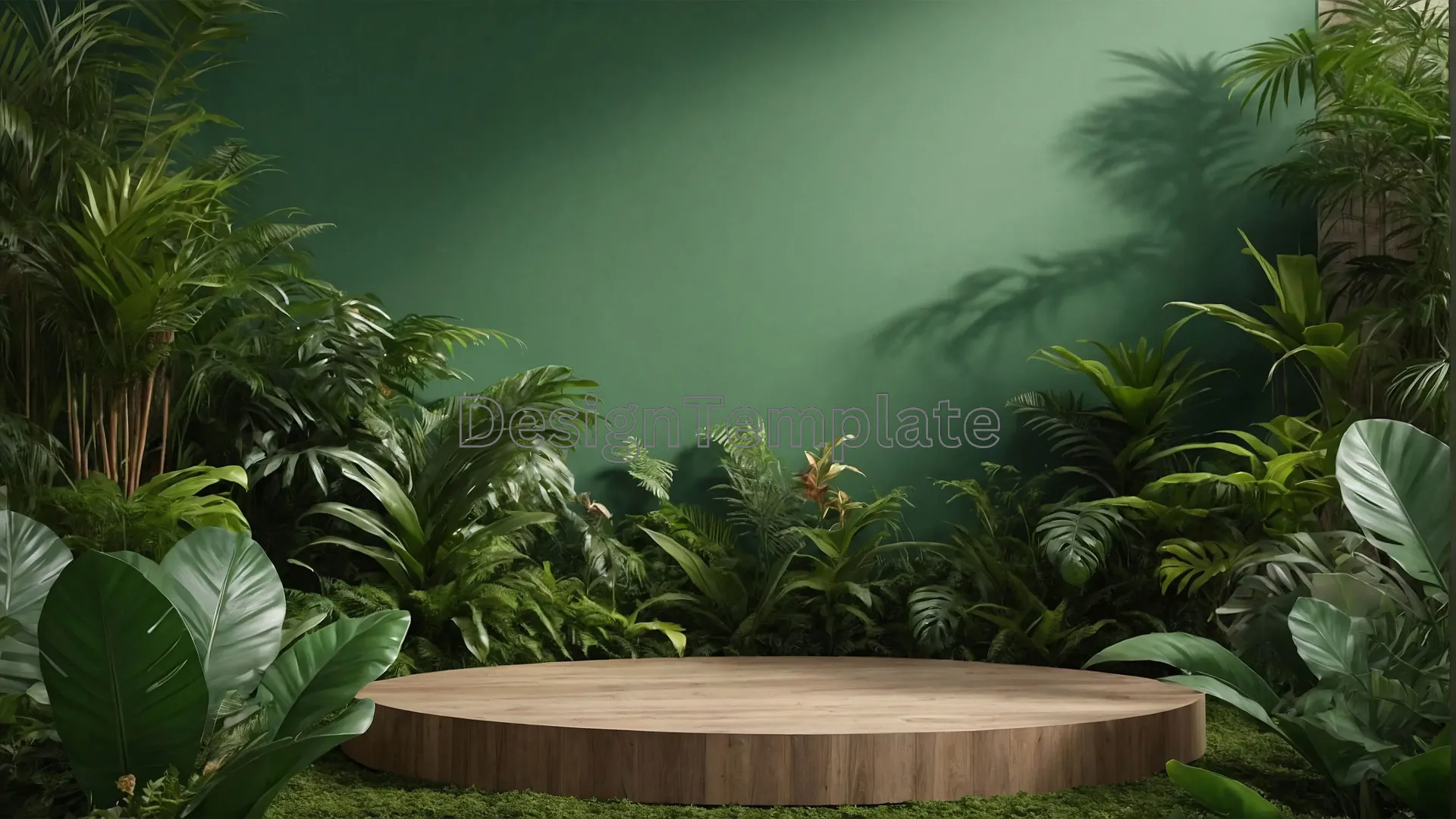 Modern Urban Jungle Dense Foliage Interior Photo | Graphics Design