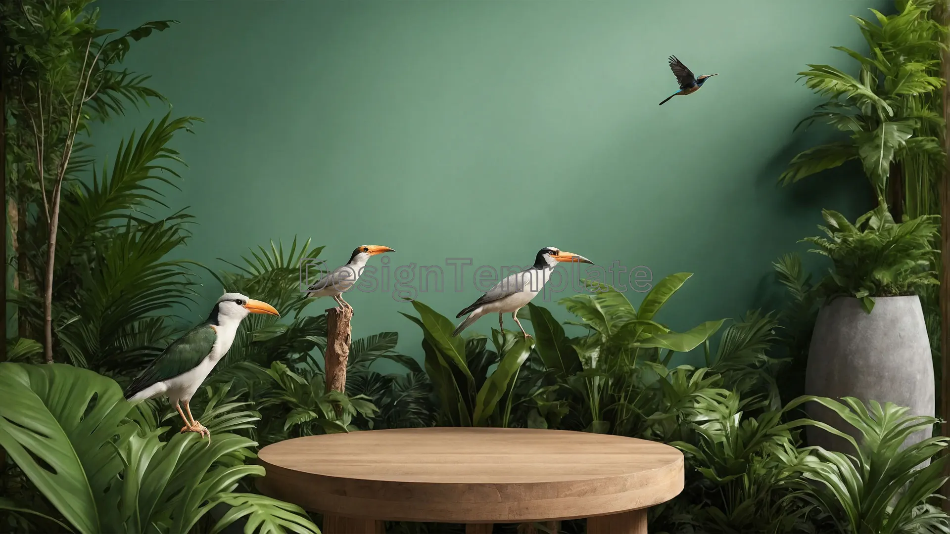 Tranquil Indoor Plant Scene Refreshing Green Background | Graphics Design