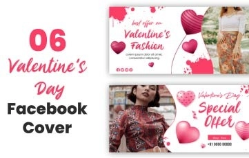Valentines Day Facebook Cover After Effects Template
