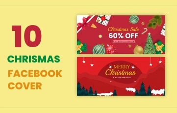 Top 10 Christmas Facebook Cover 2022 After Effects Templates