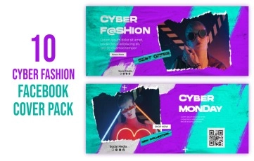 Cyber Fashion Facebook Cover 3 After Effects Template
