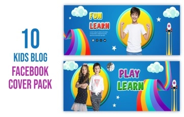 Kids Blog Facebook Cover 03 After Effects Template