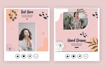 Hand drawn After Effects Instagram Post Template