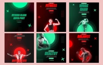 Fitness Class Instagram Post After Effects Template