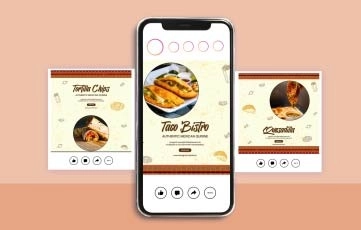 Mexican Food Menu Instagram Post After Effects Template
