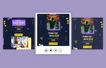 GYM Instagram Post After Effects Template