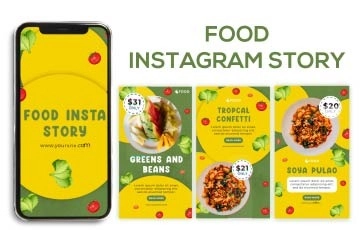 Food Promo Instagram Story After Effects Template