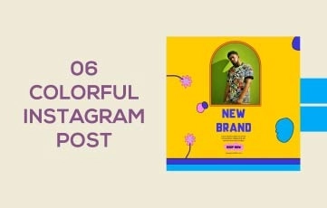 After Effects Template Colorful Instagram Post