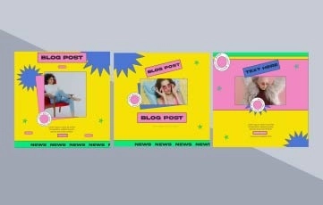 90's Instagram Post After Effects Template