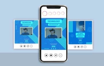 Technology Instagram Post After Effects Template