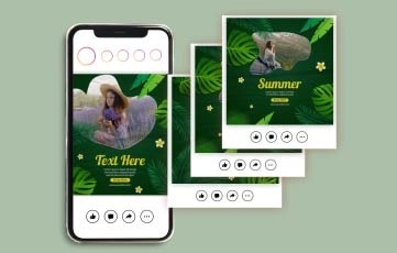 New Summer Instagram Post After Effects Template