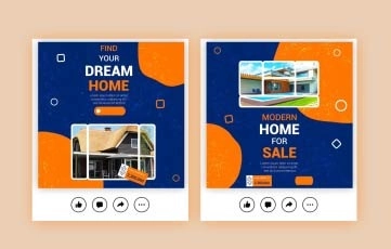 Real Estate Property Instagram Post After Effects Template