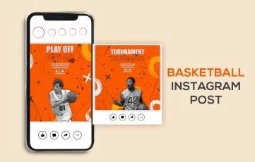 Basketball Instagram Post After Effects Template