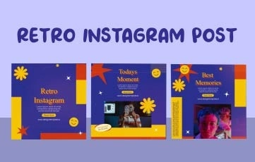 Retro Instagram Post_06 After Effects Template