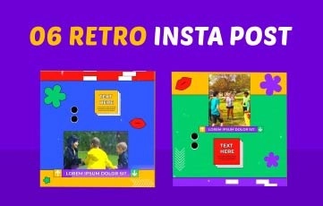 Retro Instagram Post After Effects Template