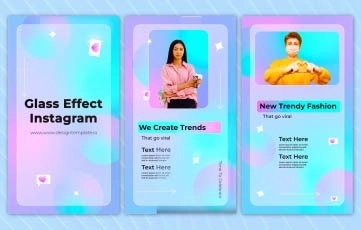 Glass Effect Instagram Story After Effects Template