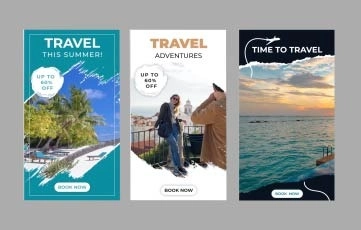 Travel vlog Page Instagram Story 3 After Effects Template