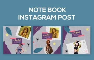 Note Book Instagram Post After Effects Template 03