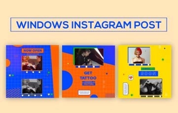 Windows Instagram Post After Effects Template