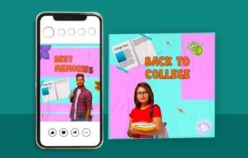 College Instagram Post After Effects Template