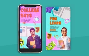 College Instagram Story After Effects Template