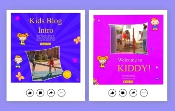Kids Blog Instagram Post 1 After Effects Template