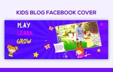 Kids_Blog_Facebook_Cover After Effects Template