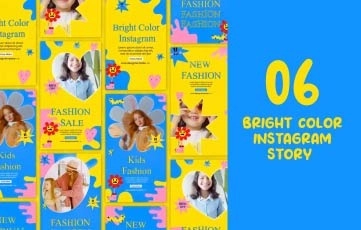 Bright Color Instagram Story After Effects Template